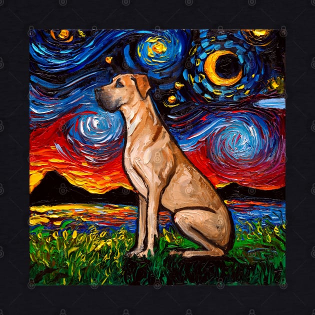 Fawn Great Dane Night by sagittariusgallery